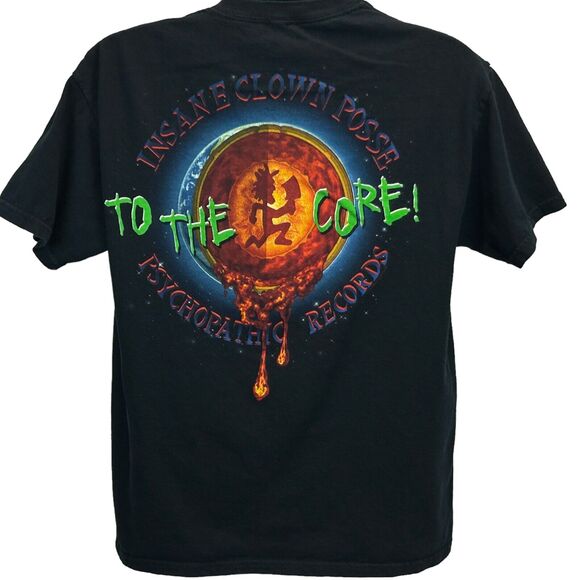 Insane Clown Posse T Shirt Mens Large ICP To The Core Psychopathic Records Black - Picture 3 of 8